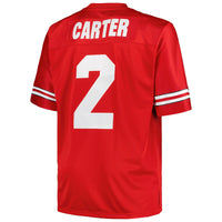 Mitchell & Ness Cris Carter Scarlet Ohio State Buckeyes Big & Tall Legacy Jersey