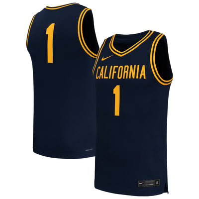 #1 Cal Bears Nike Replica Basketball Jersey - Navy