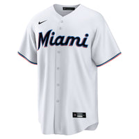 Miami Marlins Nike White Home Blank Replica Jersey