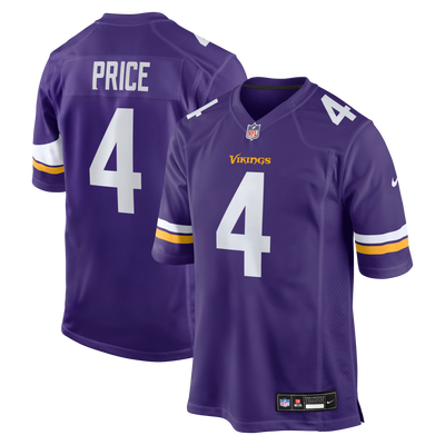 Minnesota Vikings Myles Price Nike Purple Team Game Jersey