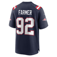 New England Patriots Joshua Farmer Nike Navy Team Game Jersey