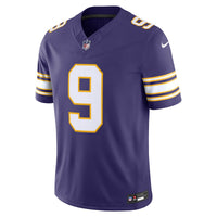 Minnesota Vikings J.J. McCarthy Nike Purple Alternate Classic Vapor F.U.S.E. Stitched Limited Jersey