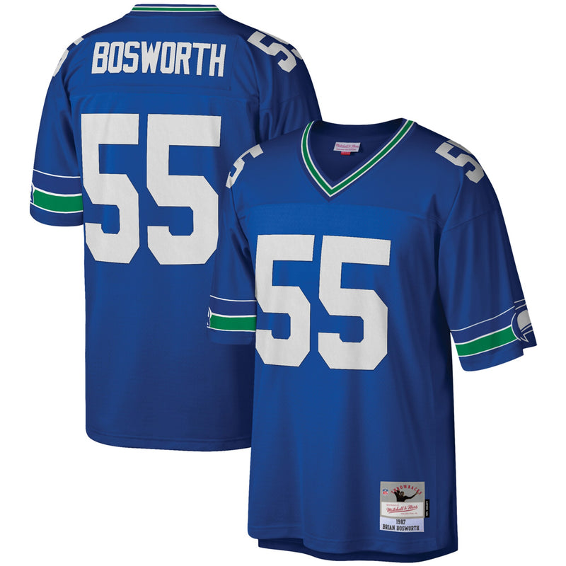Seattle Seahawks Brian Bosworth Mitchell & Ness Royal Legacy Replica Jersey