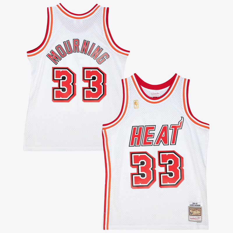 Miami Heat Mitchell & Ness Alonzo Mourning 1996 Authentic Jersey - White