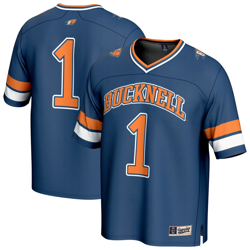 #1 Bucknell Bison GameDay Greats Lightweight Collegiate Football Fashion Jersey - Blue