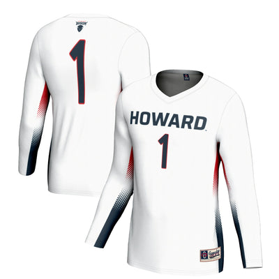#1 Howard Bison GameDay Greats Lightweight Volleyball Jersey - White