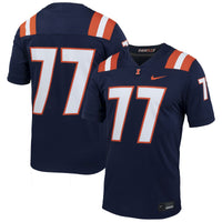 #77 Illinois Fighting Illini Nike Untouchable Football Jersey – Navy