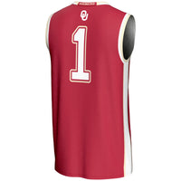 #1 Oklahoma Sooners GameDay Greats Lightweight Basketball Jersey - Crimson
