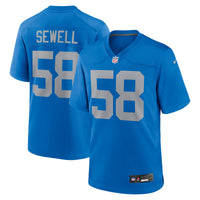 Detroit Lions Penei Sewell Nike Blue Alternate Game Jersey