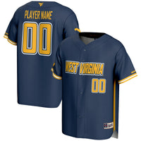West Virginia Mountaineers GameDay Greats NIL Pick-A-Player Lightweight Baseball Jersey - Navy