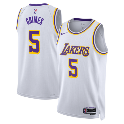 Los Angeles Lakers Nike Association Edition Edition Swingman Jersey - White - Quentin Grimes
