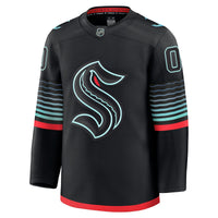 Seattle Kraken Fanatics Black Alternate Premium Custom Jersey