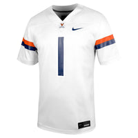 #1 Virginia Cavaliers Nike Untouchable Football Jersey – White