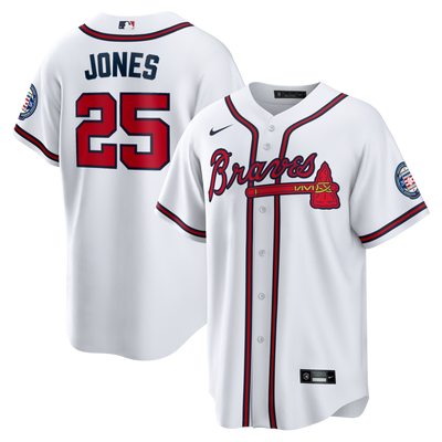 Atlanta Braves Andruw Jones Nike White Home Replica 2026 Hall of Fame Patch Jersey