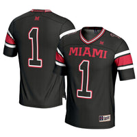 #1 Miami University RedHawks GameDay Greats Football Jersey - Black