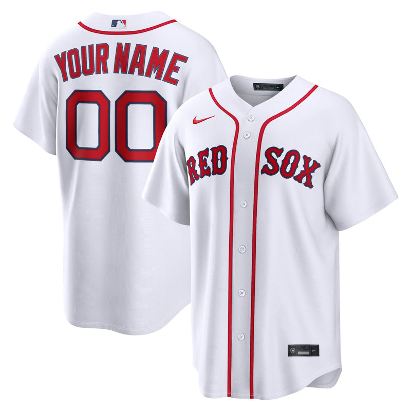 Boston Red Sox Nike White Home Replica Custom Jersey