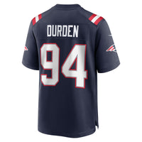 New England Patriots Cory Durden Nike Navy Team Game Jersey