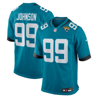 Jacksonville Jaguars Austin Johnson Nike Teal Team Game Jersey
