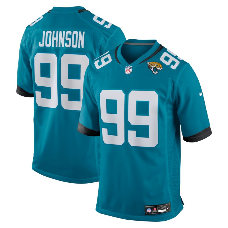 Jacksonville Jaguars Austin Johnson Nike Teal Team Game Jersey