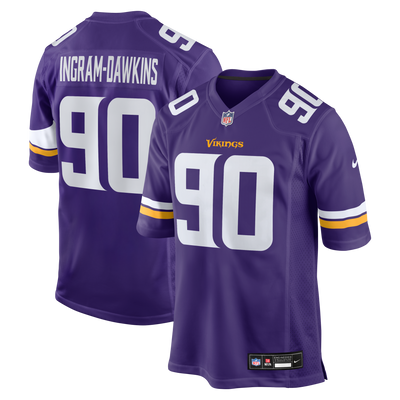 Minnesota Vikings Tyrion Ingram-Dawkins Nike Purple Team Game Jersey