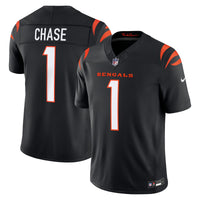 Cincinnati Bengals Ja'Marr Chase Nike Black Team Vapor F.U.S.E. Stitched Limited Jersey