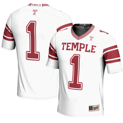 #1 Temple Owls GameDay Greats Endzone Football Jersey - White