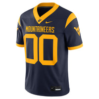 West Virginia Mountaineers Nike Custom Football Game Jersey - Navy