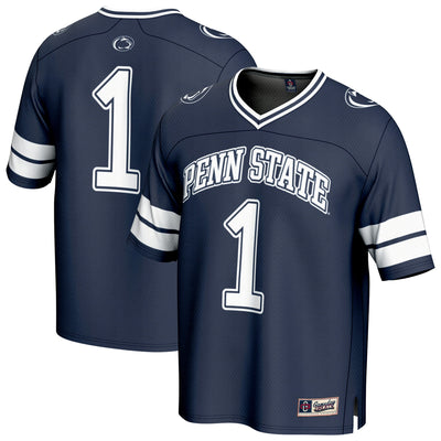 #1 Penn State Nittany Lions GameDay Greats Lightweight Collegiate Football Fashion Jersey - Navy