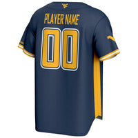 West Virginia Mountaineers GameDay Greats NIL Pick-A-Player Lightweight Baseball Jersey - Navy