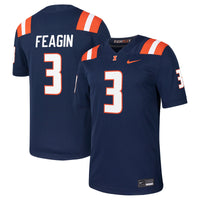 Kaden Feagin Illinois Fighting Illini Nike NIL Football Game Jersey - Navy