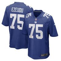 New York Giants Joshua Ezeudu Nike Royal Game Player Jersey