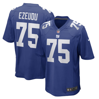 New York Giants Joshua Ezeudu Nike Royal Game Player Jersey
