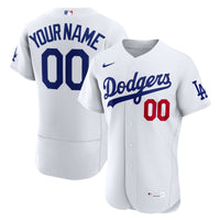 Los Angeles Dodgers Nike White Home Authentic Custom Jersey