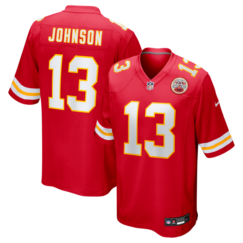 Kansas City Chiefs Nazeeh Johnson Nike Red Game Player Jersey