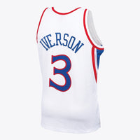 Philadelphia 76ers Allen Iverson 1996 Swingman Jersey by Mitchell & Ness - White -