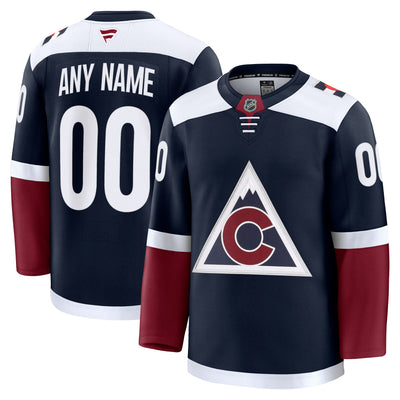 Colorado Avalanche Fanatics Navy Alternate Premium Custom Jersey