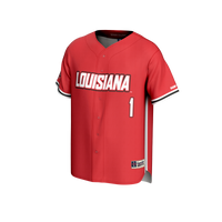 #1 Louisiana Ragin' Cajuns GameDay Greats Lightweight Baseball Fashion Jersey - Cardinal
