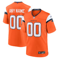 Denver Broncos Nike Orange Team Custom Game Jersey