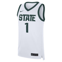 #1 Michigan State Spartans Nike Home Replica Jersey - White