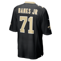 New Orleans Saints Kelvin Banks Jr. Nike Black Game Player Jersey