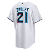 Miami Marlins Graham Pauley Nike White Home Replica Jersey