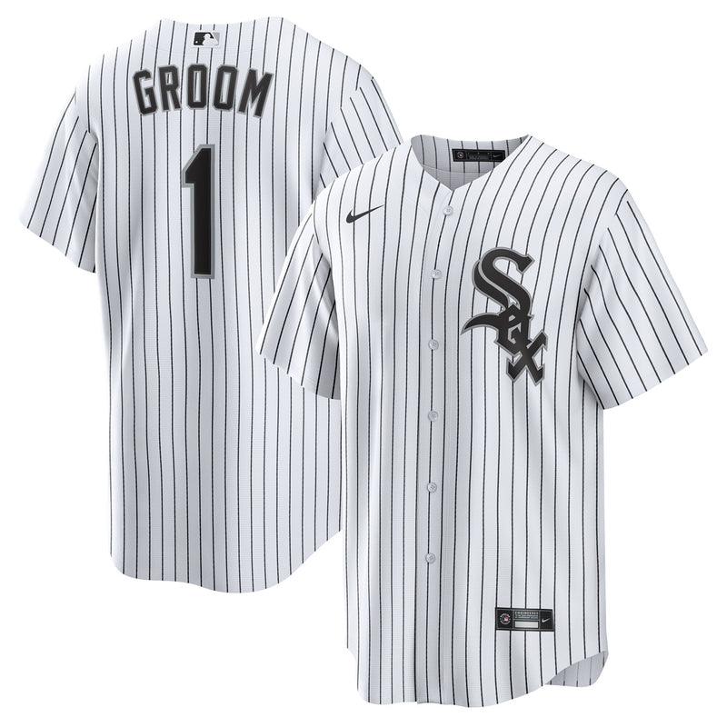 Chicago White Sox Nike White #1 Groom Home Replica Jersey