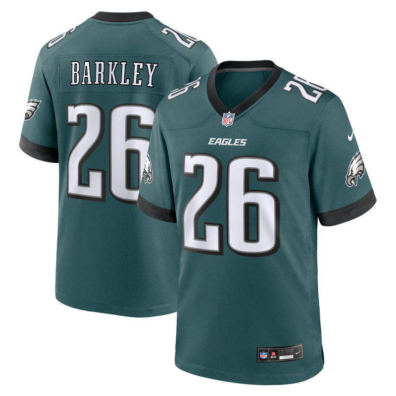 Philadelphia Eagles Saquon Barkley Nike Midnight Green Game Player Jersey