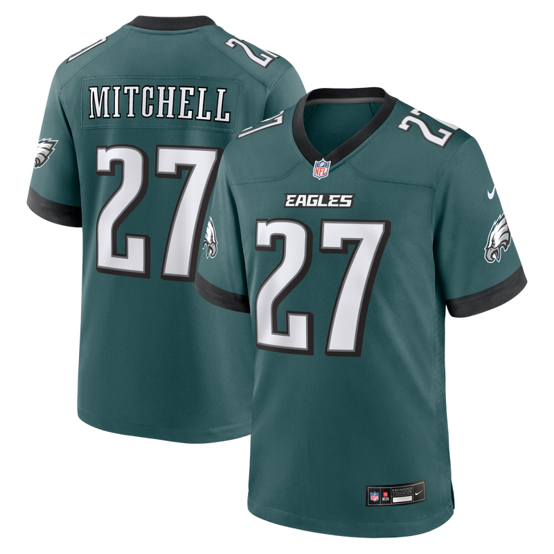 Philadelphia Eagles Quinyon Mitchell Nike Midnight Green Team Game Jersey