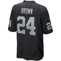 Las Vegas Raiders Willie Brown Nike Black Game Retired Player Jersey