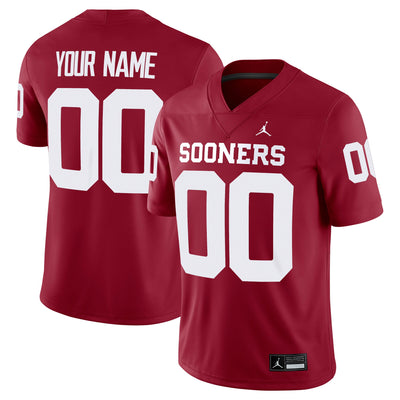 Oklahoma Sooners Jordan Brand Custom Football Game Jersey - Crimson