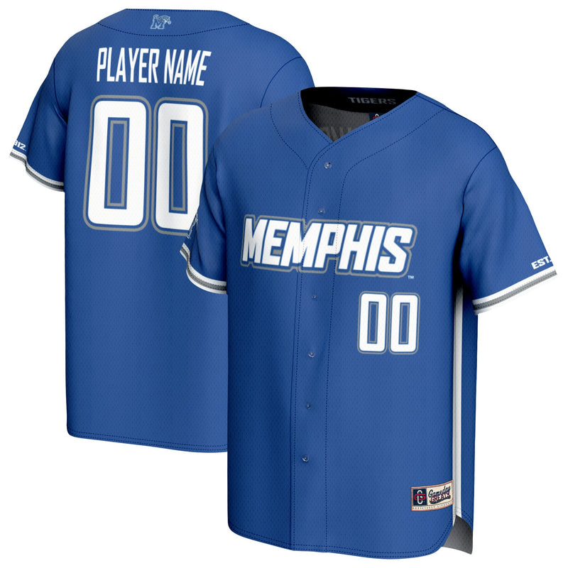 Memphis Tigers GameDay Greats Lightweight Collegiate Baseball NIL Pick-A-Player Fashion Jersey - Royal