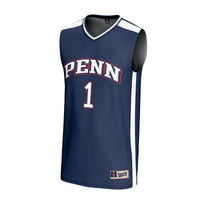 #1 Pennsylvania Quakers GameDay Greats Lightweight Collegiate Basketball Fashion Jersey - Navy