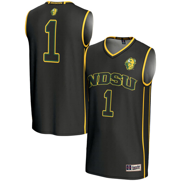 #1 NDSU Bison GameDay Greats Lightweight Basketball Jersey - Black