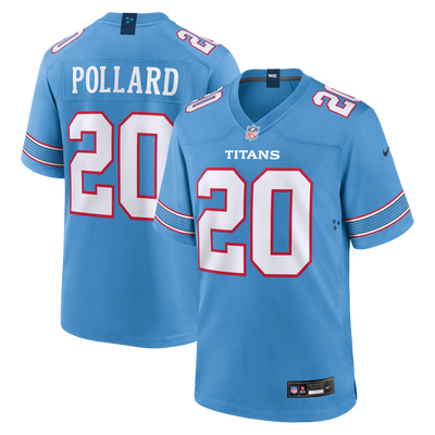 Tennessee Titans Tony Pollard Nike Light Blue Game Jersey